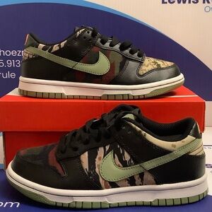 Nike Dunk Low Crazy Camo Kids Size 4y